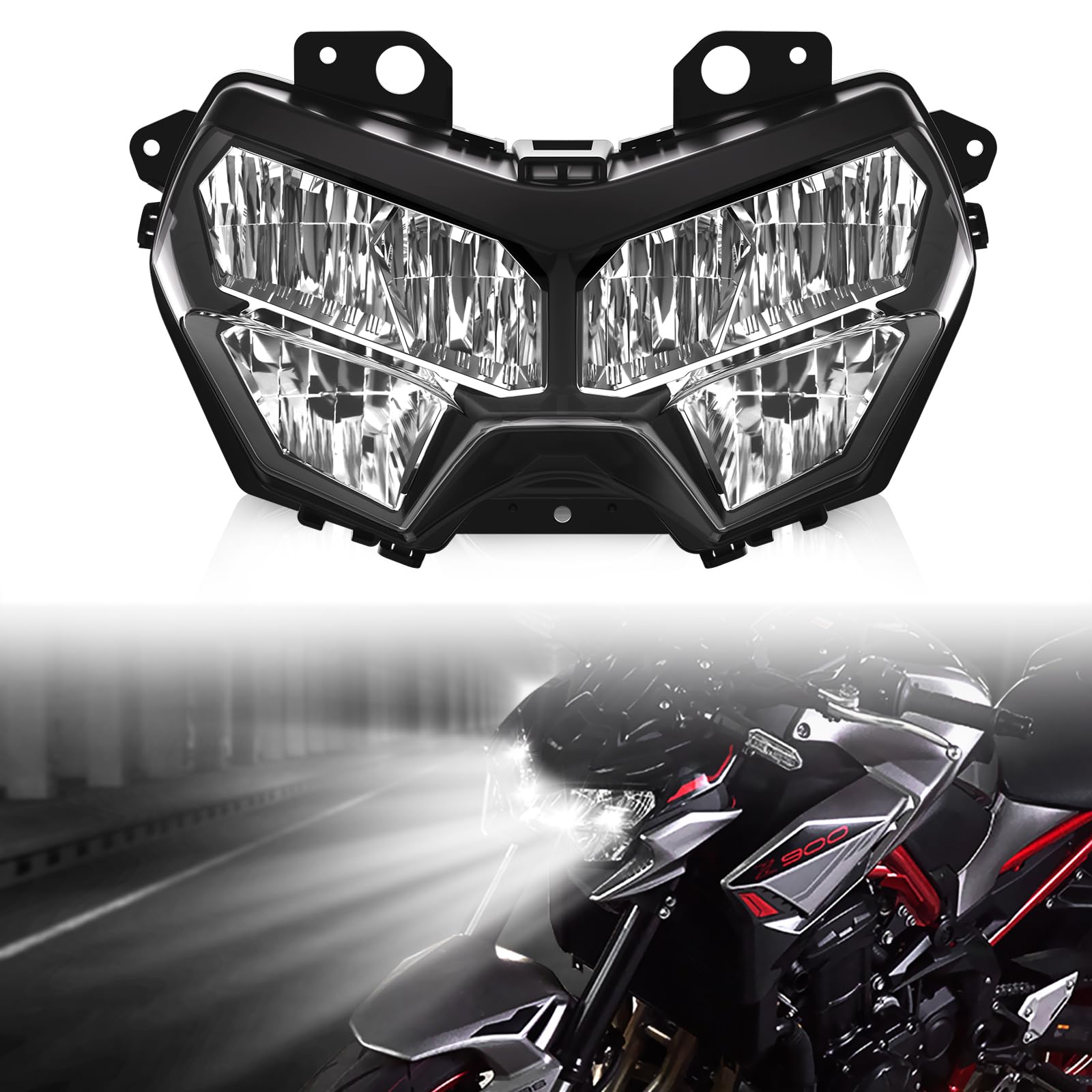 Amazon.com: LUXEMOTO Headlight for Z900 Z650 2020-2025, LED Front